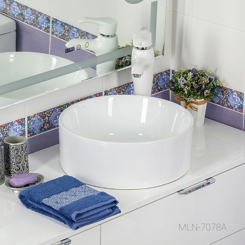 Умывальник фигурный 7078А (3015)  MELANA