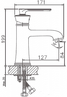 Смеситель д/раковины Haiba HB10181-5 золото