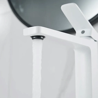 Смеситель д/раковины SHEVANIK высокий белый мат. S9911C