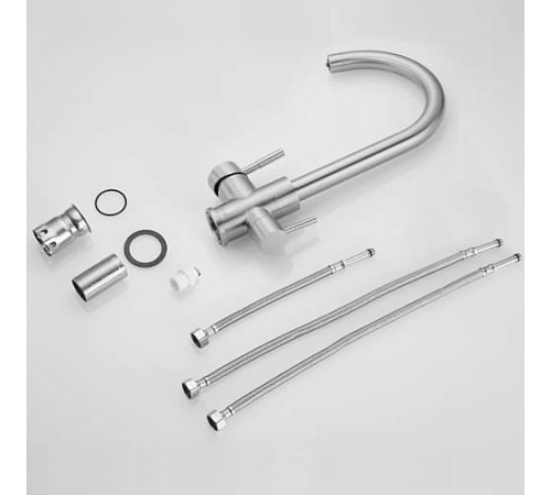 Смеситель д/кухни SHEVANIK с фильтром нерж S168B