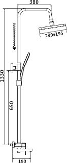 Душ. система SHEVANIK хром S9636