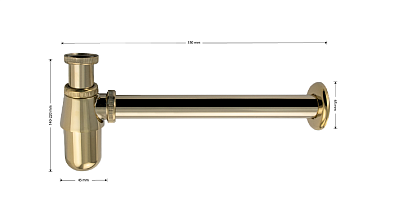 Сифон BRIMIX ЗОЛОТО нижняя часть (8714)