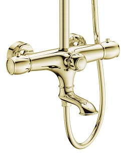 Душ. система KAISER Aria  душевая система  с термостатом бронза (03182-1)