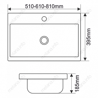 Умывальник фигурный 9393-50 MELANA