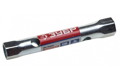 Ключ торцовый ЗУБР "МАСТЕР", трубчатый двухсторонний, прямой, 10х12мм 27162-10-12