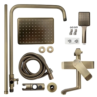 GFmark Душевая система, тропический душ, БРОНЗА, латунь (5075)