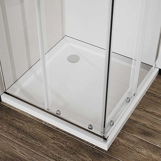 Ограждение душевое VINCEA City 100х80 прозрачное стекло, хром VSS-5CT8010CL