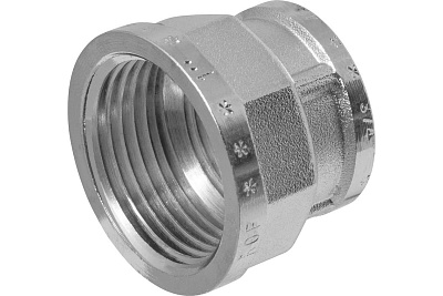 Муфта переходная  1" х 3/4" латунь никель LD (30шт)