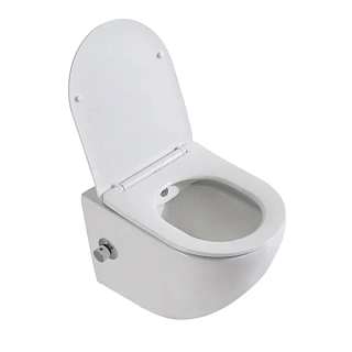 Унитаз подвесной Belbagno "UNO"с функцией биде и сидением  BB3105CHR-BS/SC
