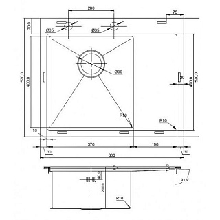 Мойка кухонная Seaman Eco Marino SMB-6352RSK