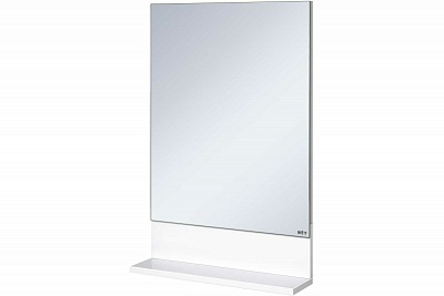 Зеркало 60 "Алиса-60" белое с полкой MISTY
