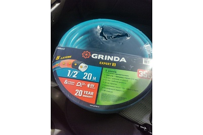 Шланг полив. Grinda EXPERT 5-х слойн., 35атм, армир. PROLine 1/2" - 20 м /бухта (8-429007-1/2-20)