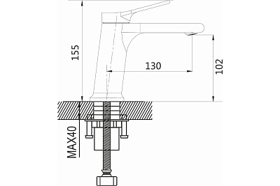 Смеситель д/раковины SHEVANIK хром S8301