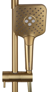 Душ. система KAISER Serio с термостатом, шлифованное золото (05382-3)