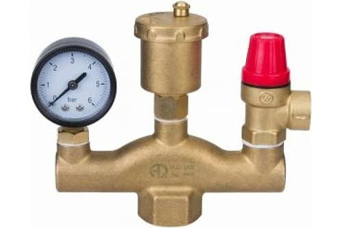 Группа безопасности для котла 1" латунь 3bar  AQUALINK02746