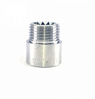Гайка удл. 1/2"  20мм  Хром  VIEIR  SAX20  (400/10)