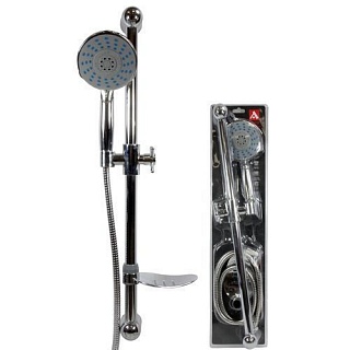 Душевой набор DISC лейка, шланг, стойка, мыльница (блистер) ARGO 21.6554