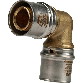 Угольник  90° 26х26 для металлопластиковых труб прессовой SFP-0009-002626 STOUT