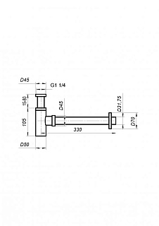 Сифон для раковины  BB-SMT2-NERO черный