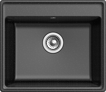 Мойка комп. GRANFEST VERTEX GF-V-580 (580х500) черный  с сифоном