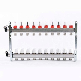 Коллектор нерж. с расходомерами 1"х3/4" на  10 выходов (450I4310(R) Uni-Fitt 