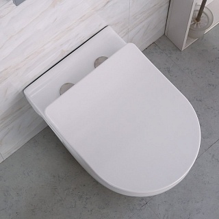 Унитаз подвесной Belbagno "LOTO" безободк. с сид. м/л (BB070CHR + BB070SC)/BB070CHR/SC) 