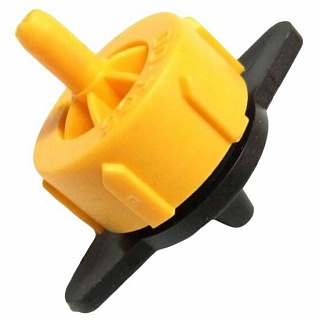 Капельница компенсированная разборная 1/4" желтая 2 л/ч 0,8-3,2 bar Green Helper РСТ0102
