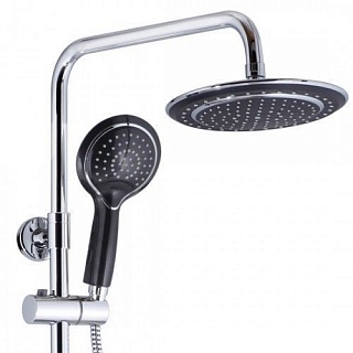 Душ. система KAISER Chrome (лейка черная) (SX-2060-2)