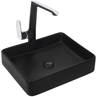 Умывальник WW ELBACH 2178 MB 510х405х110 матовый черный