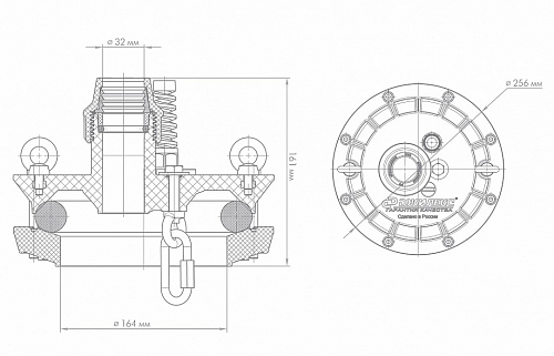 Оголовок  скважинный ОСП 130-140/32 (6004)
