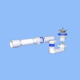 Сифон для душевого поддона  плоский 1 1/2"40*50 с гофрой  Ани пласт Е015  (40)