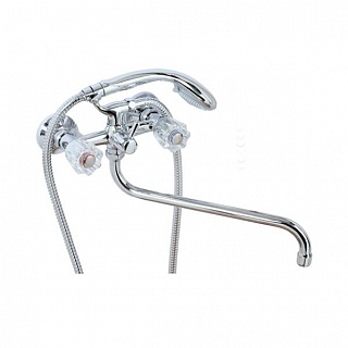 Смеситель д/ванны CRISTAL керамика  картриджное перекл. 202С/202S  ARGO 25812/43450