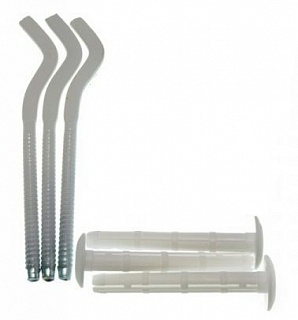 Комплект плоских кронштейнов с дюбелями (2шт) 7,2х170мм Royal Thermo серебрянный 