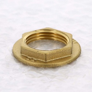 Контргайка 1" (ник) с ограничителем, латунь, никель с фаской U-TEC (31613)