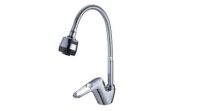 Смеситель д/кухни Solone (KAK4-B279/B043/B181)  бок. гибкий излив гайка