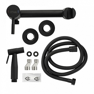 GFmark Смеситель гигиенический настенный ЧЕРНЫЙ из нержавеющей стали (2448) 