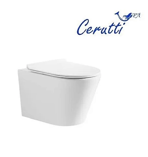 Унитаз подвесной Cerutti  SPA "FARO Aria Tornado" безободковый сид.дюропл. м/лифт CT10833