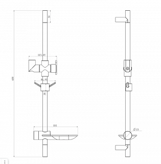 Комплект д/ванной "Point" (0380С) 35 мм.  LEMARK  ВЫГОДА!!