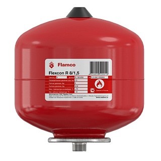 Расширительный бак Flexcon R  8, PN6 (D235, H261) 3/4"НР (16010RU) Flamco