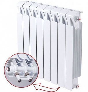 Радиатор бим.RIFAR BVR 500x10 нижнее правое подключение прямое ВЫГОДА