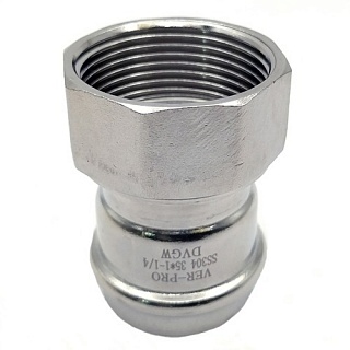 Соединение нерж. сталь с вн.р. 15х1/2"  (VPSF153) Vieir  (100/5) 129-9055