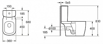 Унитаз-комп Belbagno "PRADO" с сидением м/лифт (BB10150CP + BB10150T + BB10150SC)