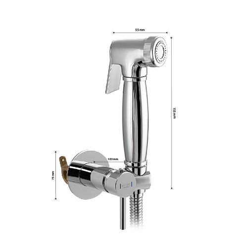 GFmark Смеситель гигиенический ВРЕЗНОЙ латунь (2060) 