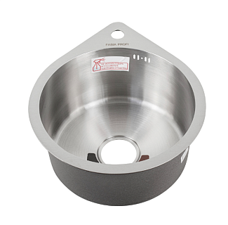 Мойка нерж врезная  FABIA PROFI D49.6х42 (3,0х0.8 200)  c сифоном 496423