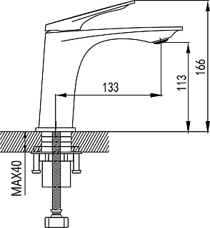 Смеситель д/раковины SHEVANIK хром S9101