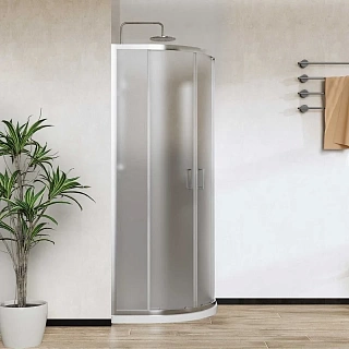 Ограждение душевое VINCEA City 90х90 стекло текстурное, хром VSQ-5CT900MT