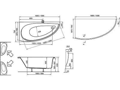 CT01000000   Ванна AVOCADO 150 L, белая