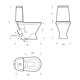 Унитаз-компакт "Самарский" (комфорт) сид.термопл. м/лифт  Самара