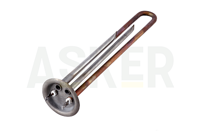 Тэн д/водонагревателей 1,3 Квт медь ф64мм, под анод М4,  L300мм с упаковкой (AS00004) Asker 