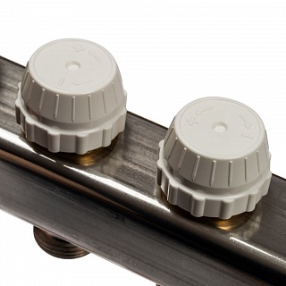 Коллектор 8-вых. нерж.ст. с регул. клапанами (SMS 0922 000008) STOUT 